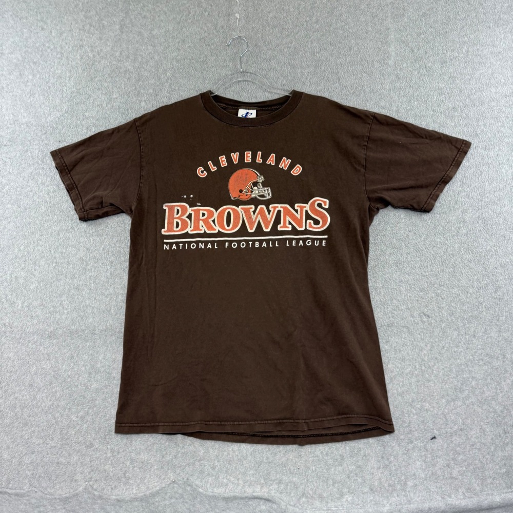 Logo Athletic Cleveland Browns T-Shirt Mens Large Brown NFL Vintage 90s Graphic